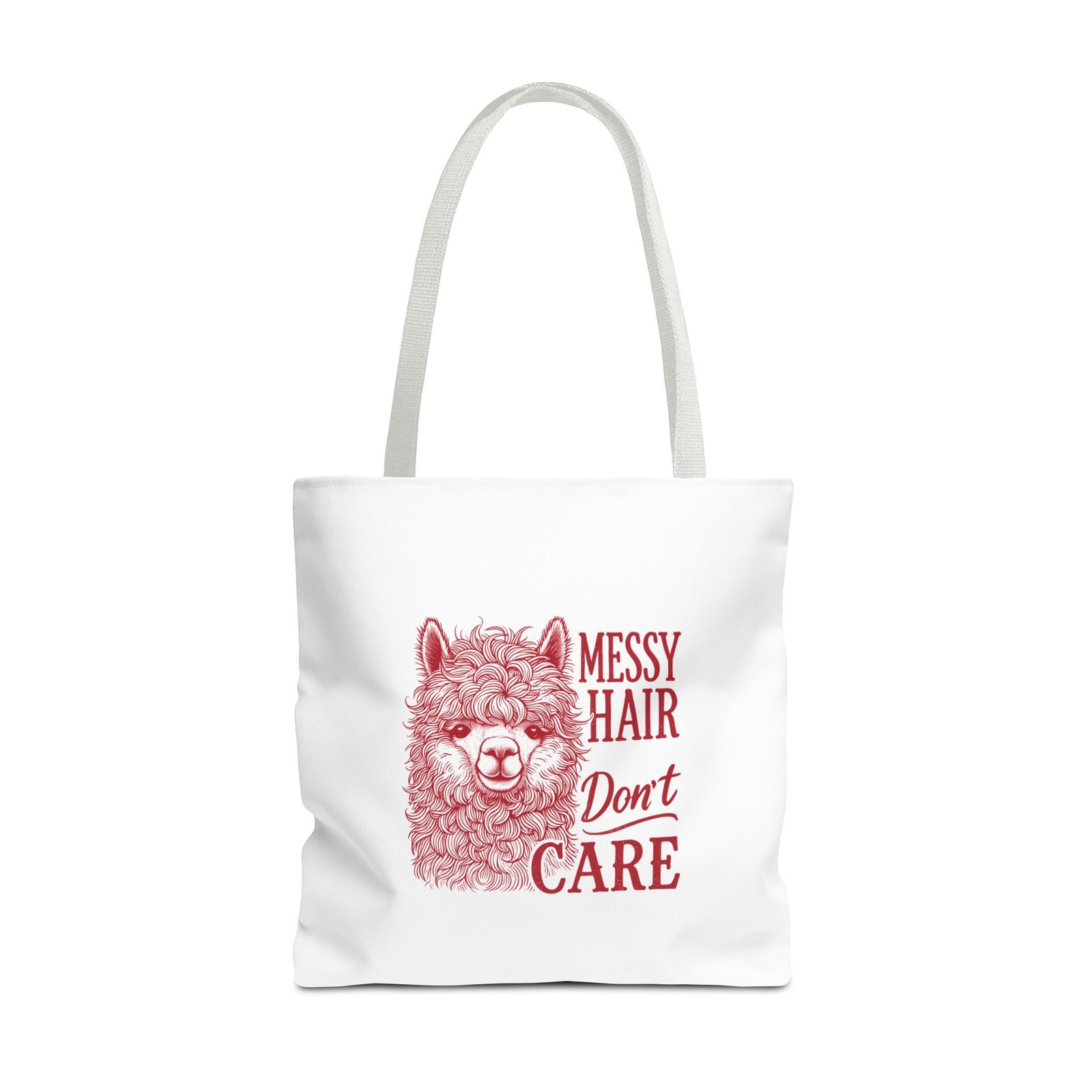Cute Red Llama with Messy Hair Illustration - Tote Bag - Image 9