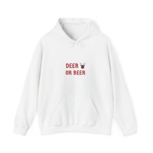 Humorous Deer or Beer Pun with Deer Illustration - Hoodie