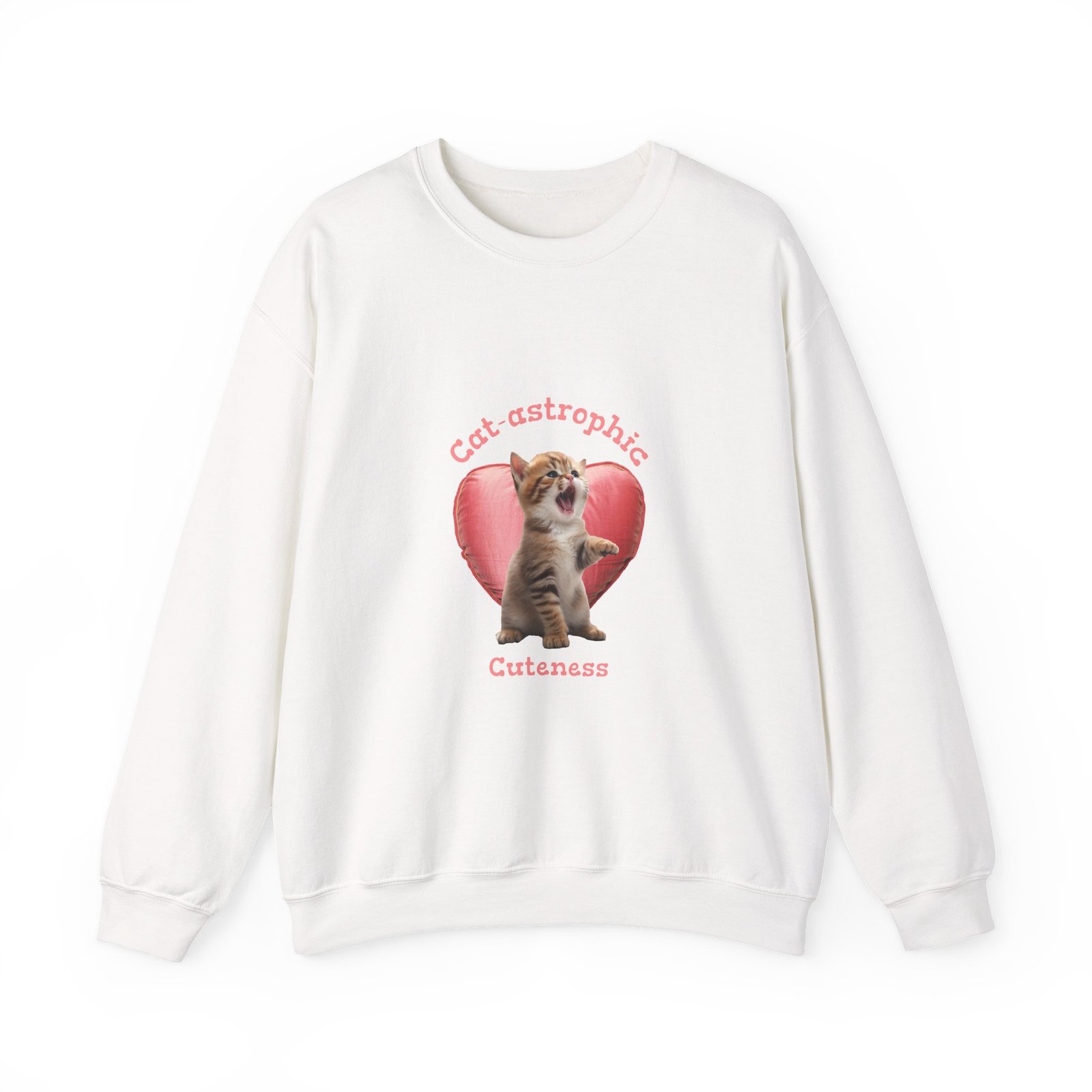 Cutest-astrophic Adorable Kitten with Playful Expression - Sweatshirt
