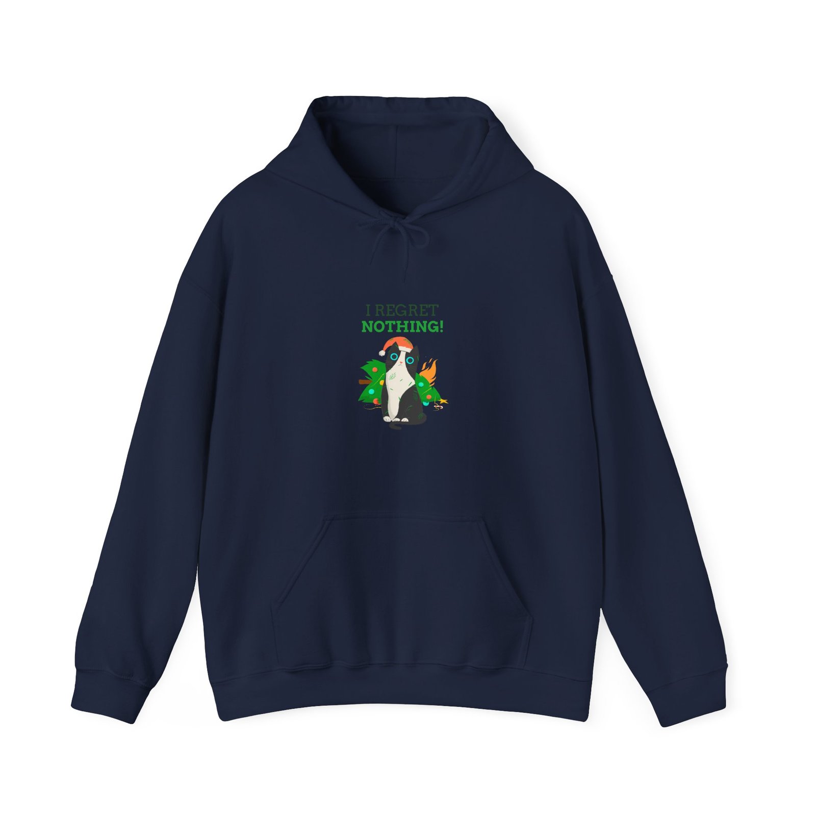 No Regrets Dog Design with Bold Statement and Playful Style - Hoodie - Image 9