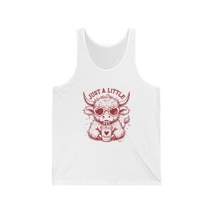 Just a Little Moody Red Cow Wearing Cool Sunglasses - Tank Top