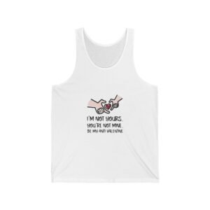 Edgy Anti Valentine Design with Bold Hands and Rebellious Text - Tank Top