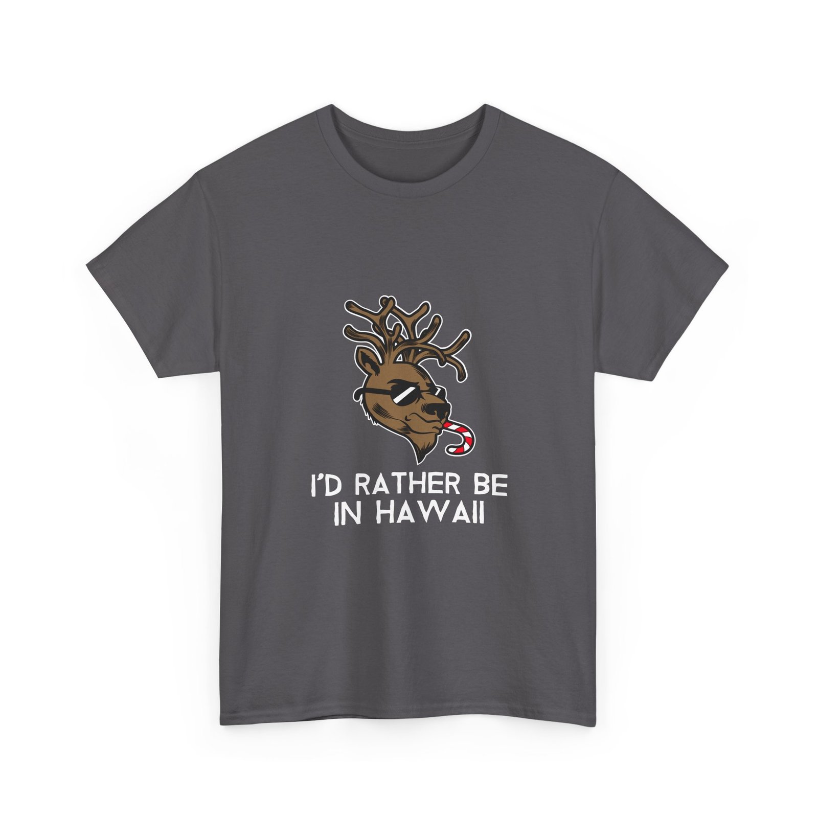 Majestic Hawaii Deer with Tropical Flora Design - T-shirt - Image 7