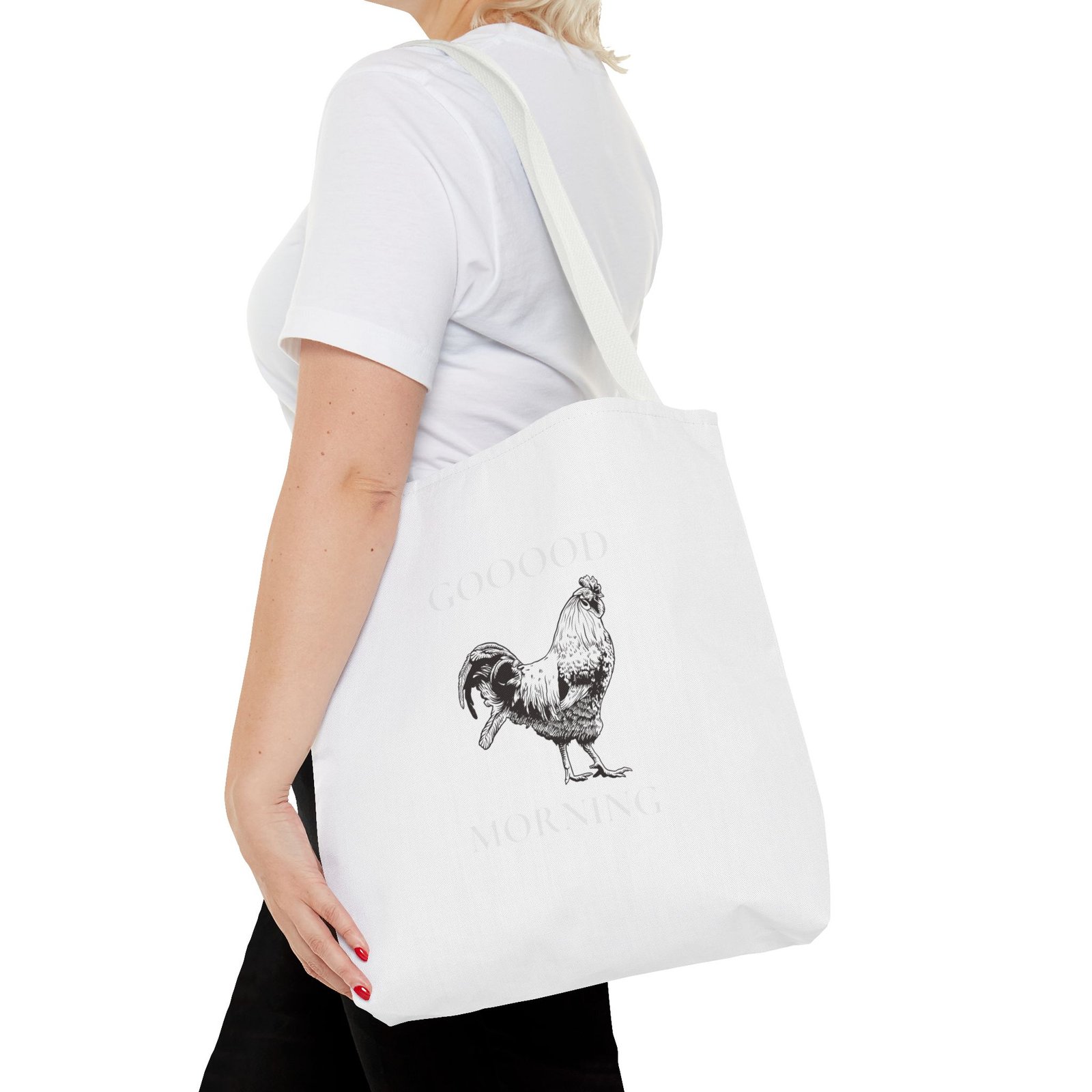 Vibrant Good Morning Rooster Classic Illustration - Tote Bag - Image 8