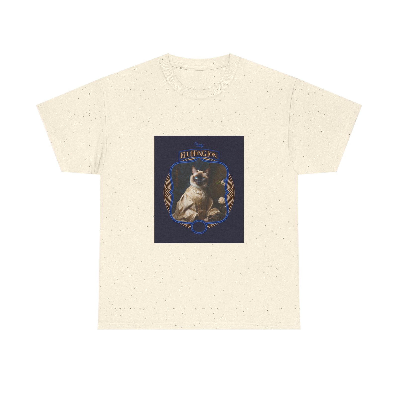Lady Fluffington Cat Humorous Vintage Style Illustration - T-shirt - Image 5