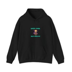 Playful Cat with Let’s Rock This School Graphic - Hoodie