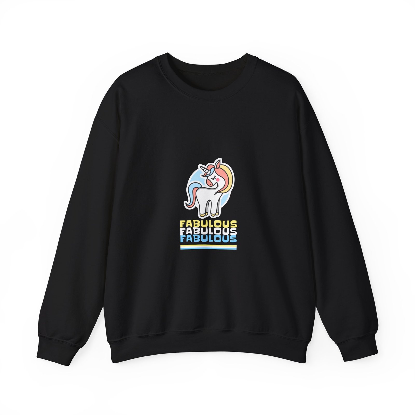 Vibrant Fabulous Unicorn with Colorful Mane and Sparkles - Sweatshirt