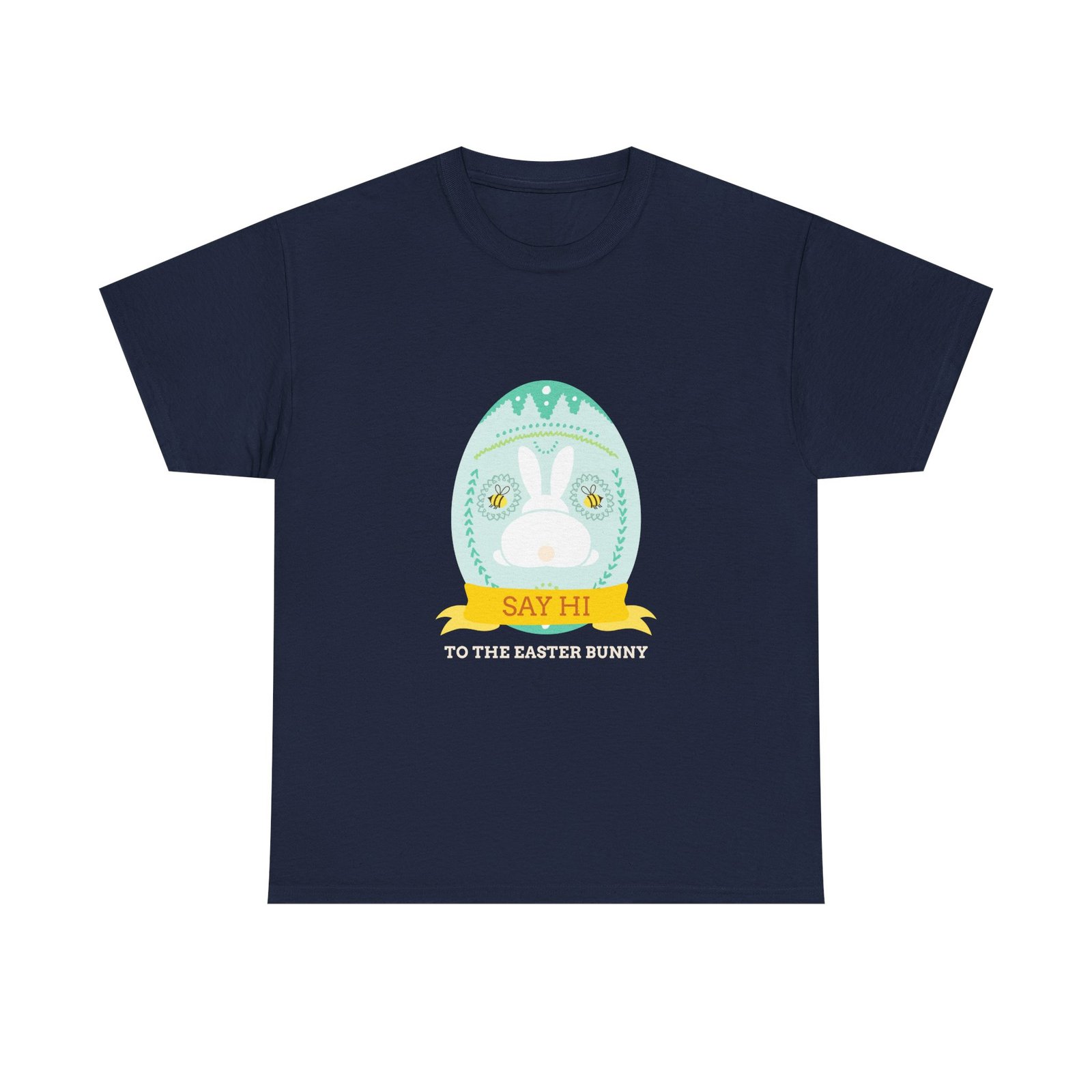 Say Hi to the Easter Bunny Cute Cartoon Design - T-shirt - Image 9