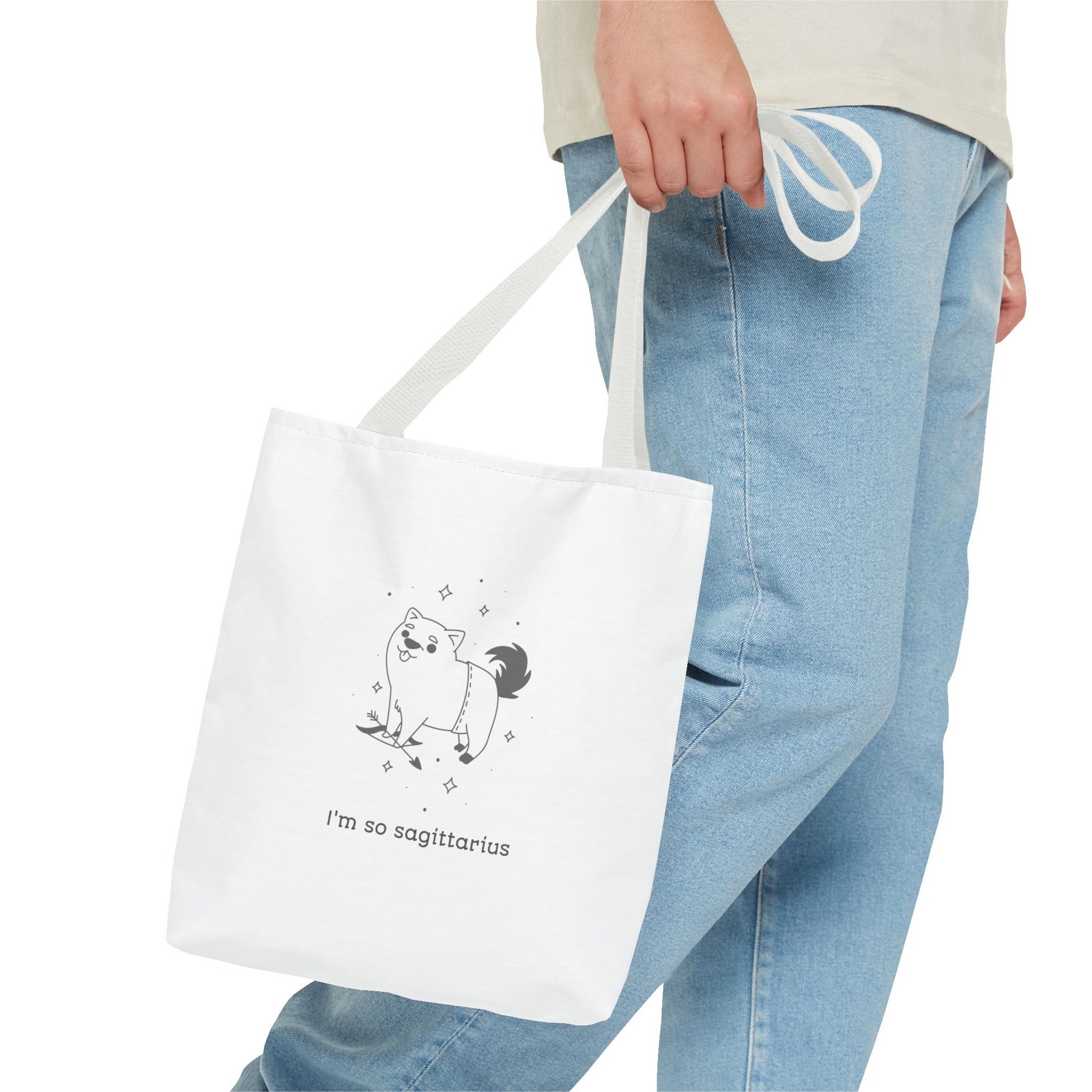 I'm So Sagittarius Cute Dog Horoscope Astrology Design - Tote Bag - Image 3