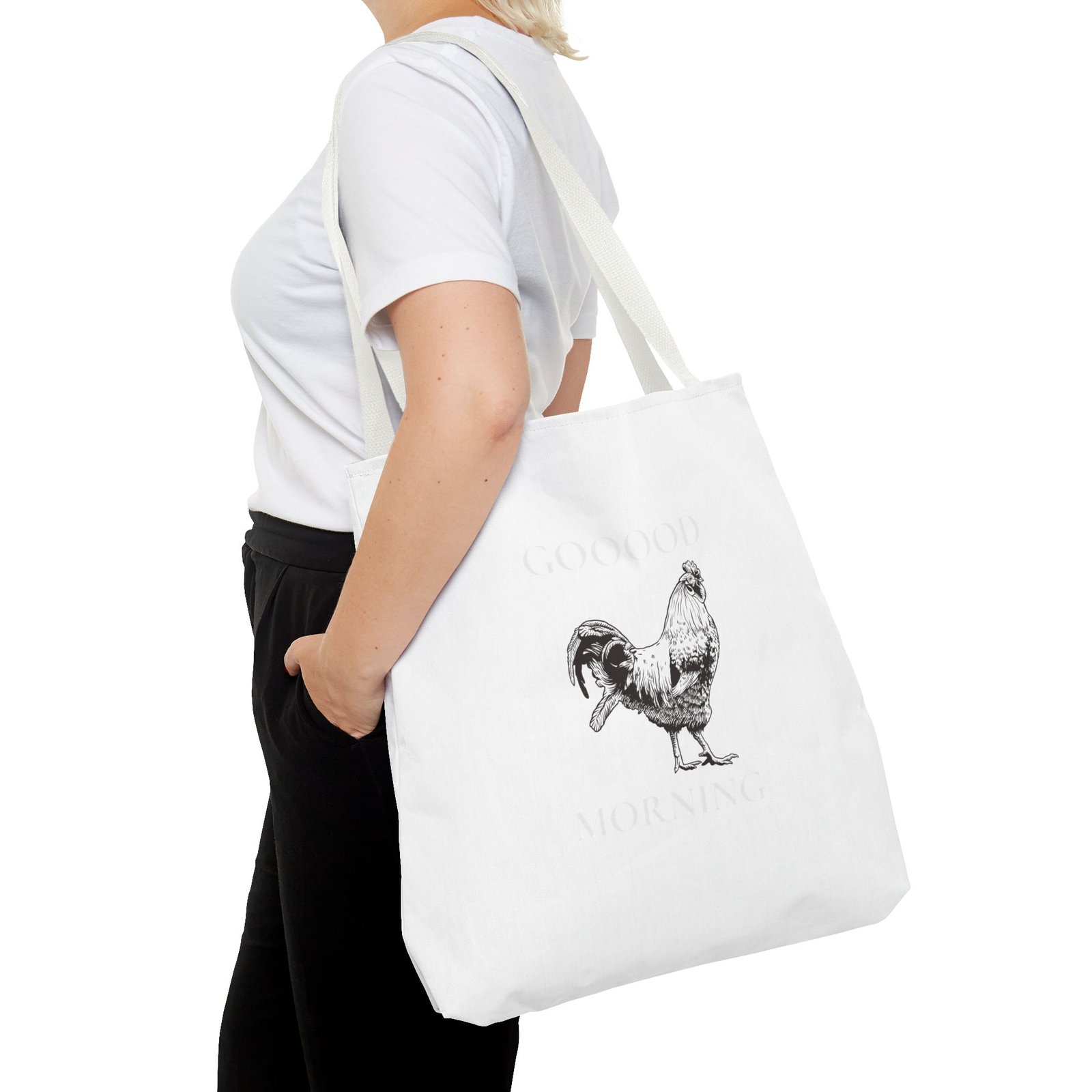 Vibrant Good Morning Rooster Classic Illustration - Tote Bag - Image 12