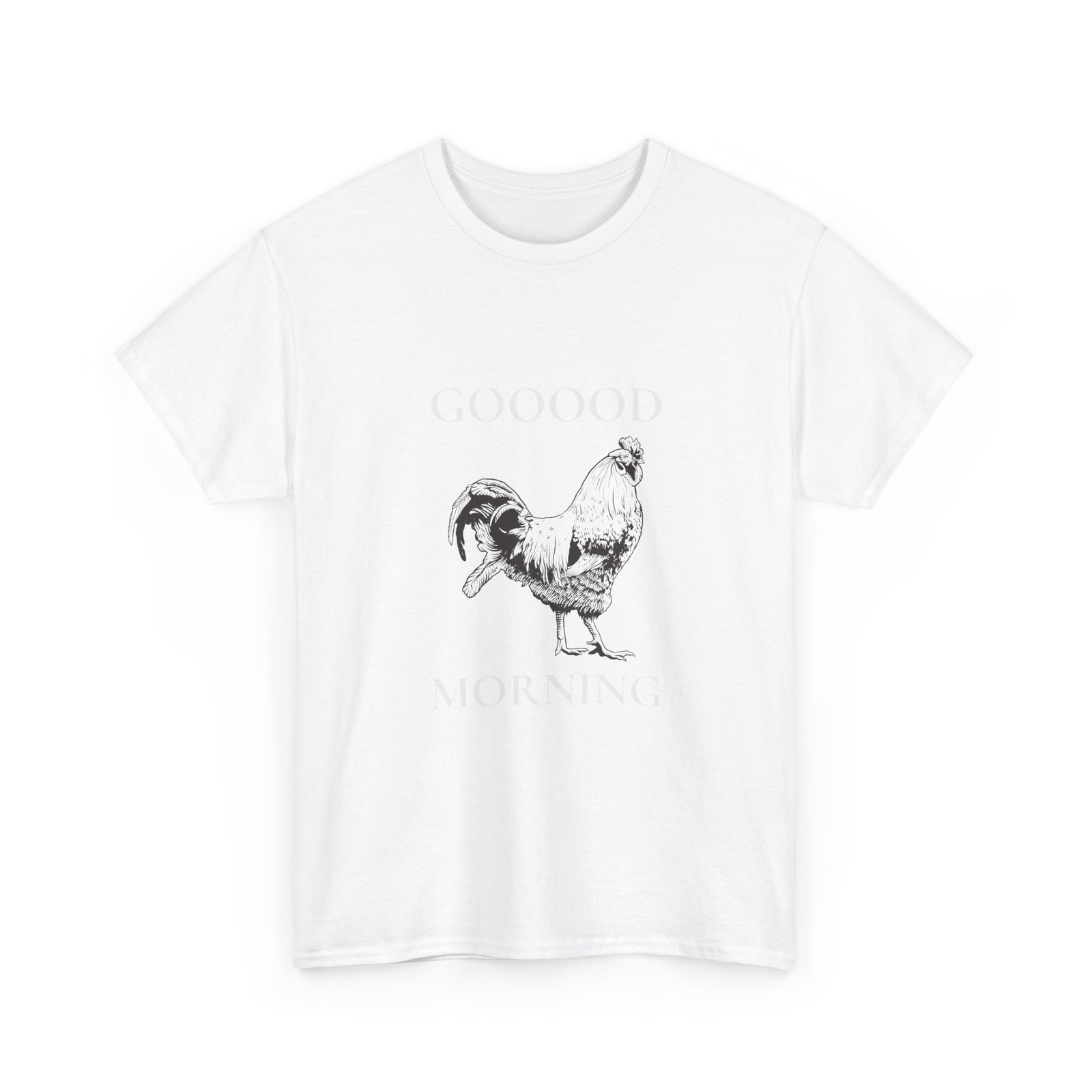 Vibrant Good Morning Rooster Classic Illustration - T-shirt - Image 3