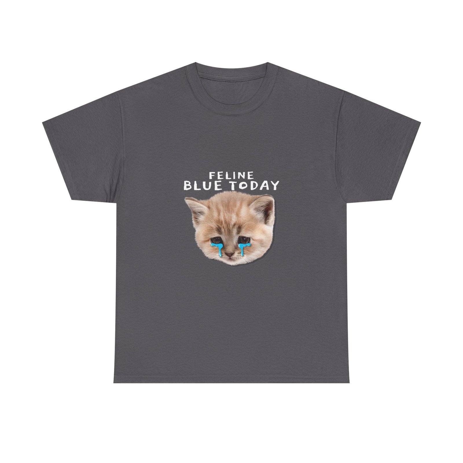 Enchanting Blue Cat Illustration with Whimsical Charm - T-shirt - Image 5