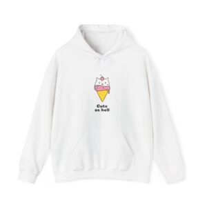 Cute As Hell Typography with Playful Script and Bold Contrast - Hoodie