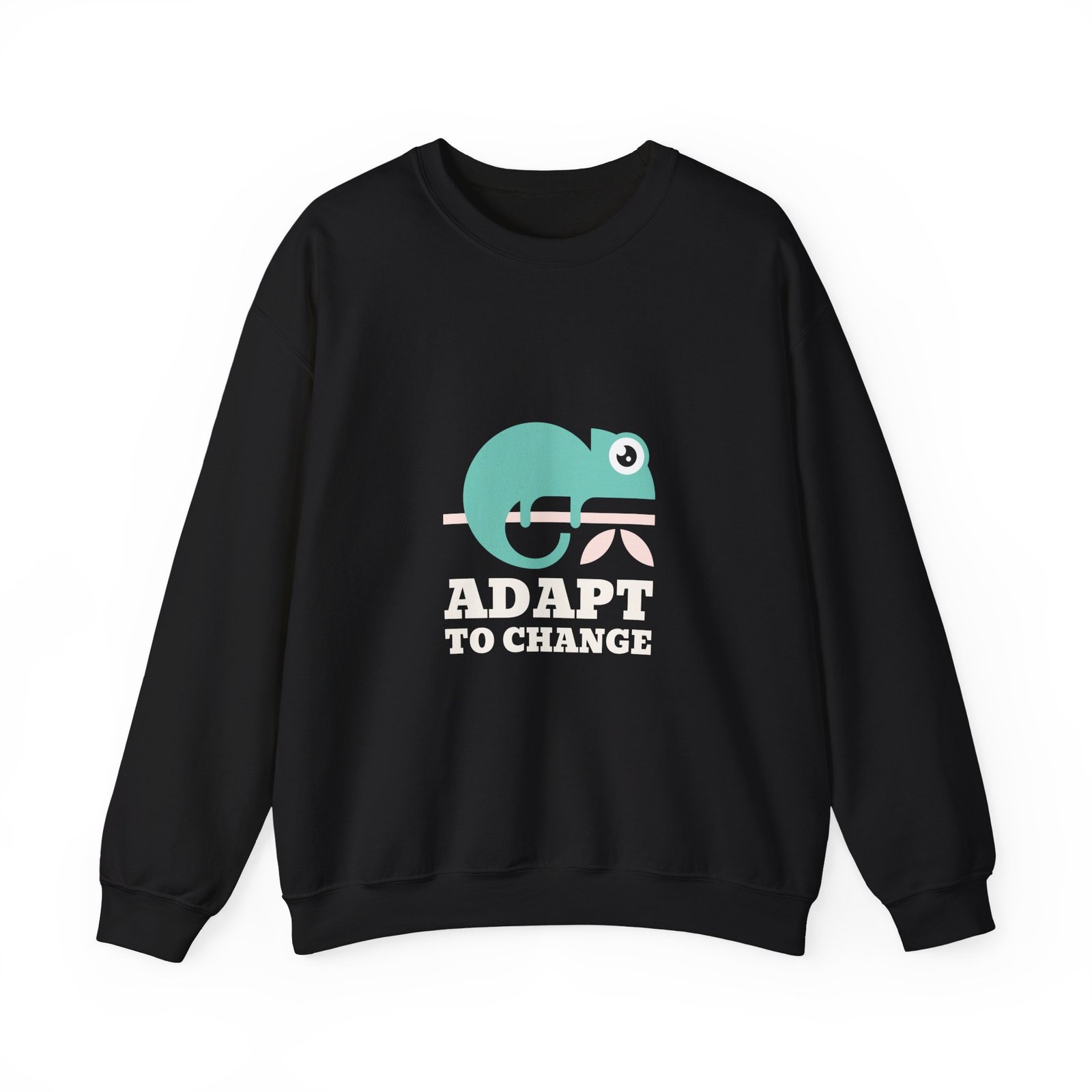 Adapt To Change Minimalist Chameleon Illustration - Sweatshirt