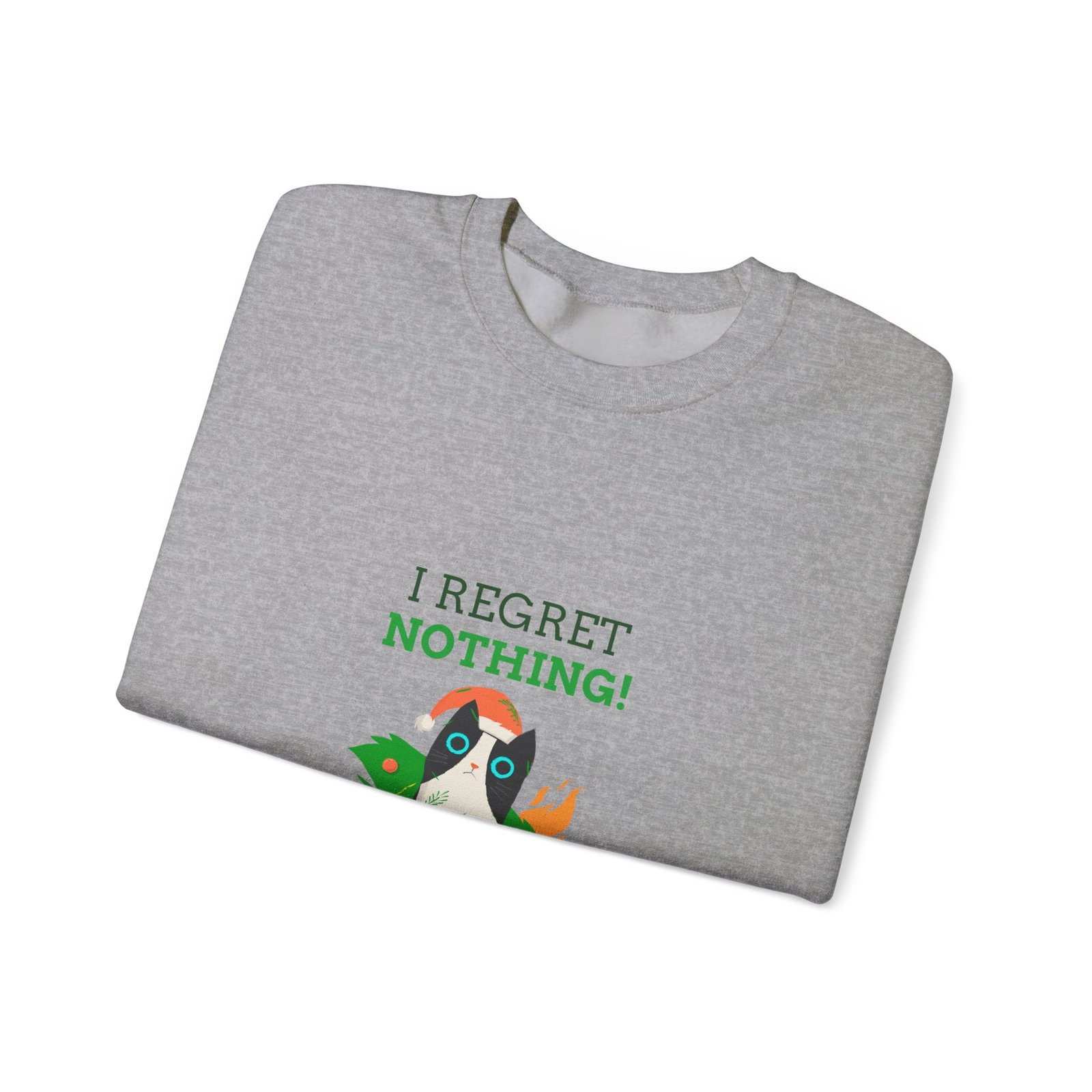 No Regrets Dog Graphic with Bold Typography and Playful Attitude - Sweatshirt - Image 11
