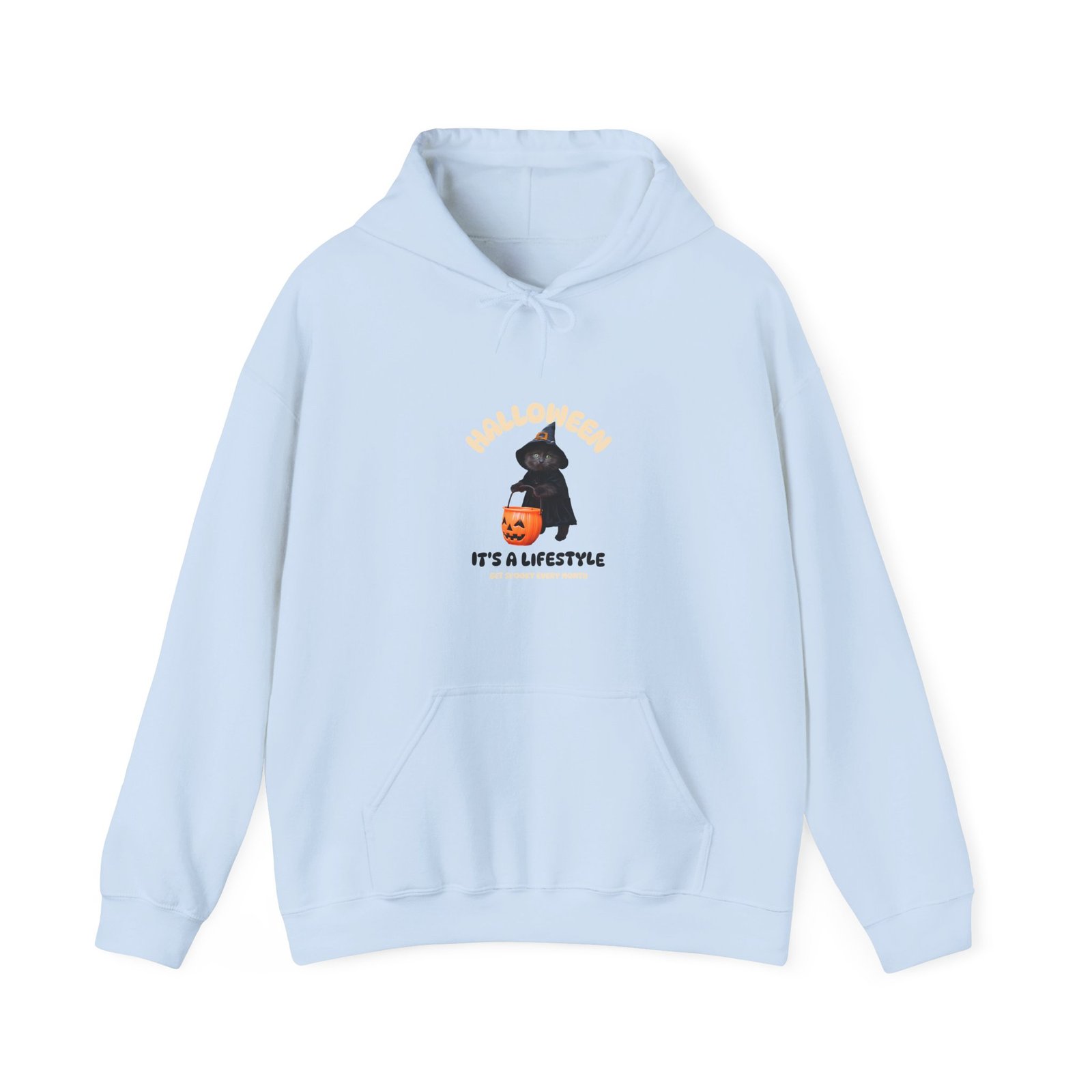 Halloween Lifestyle Cat with Spooky Elements Design - Hoodie - Image 9