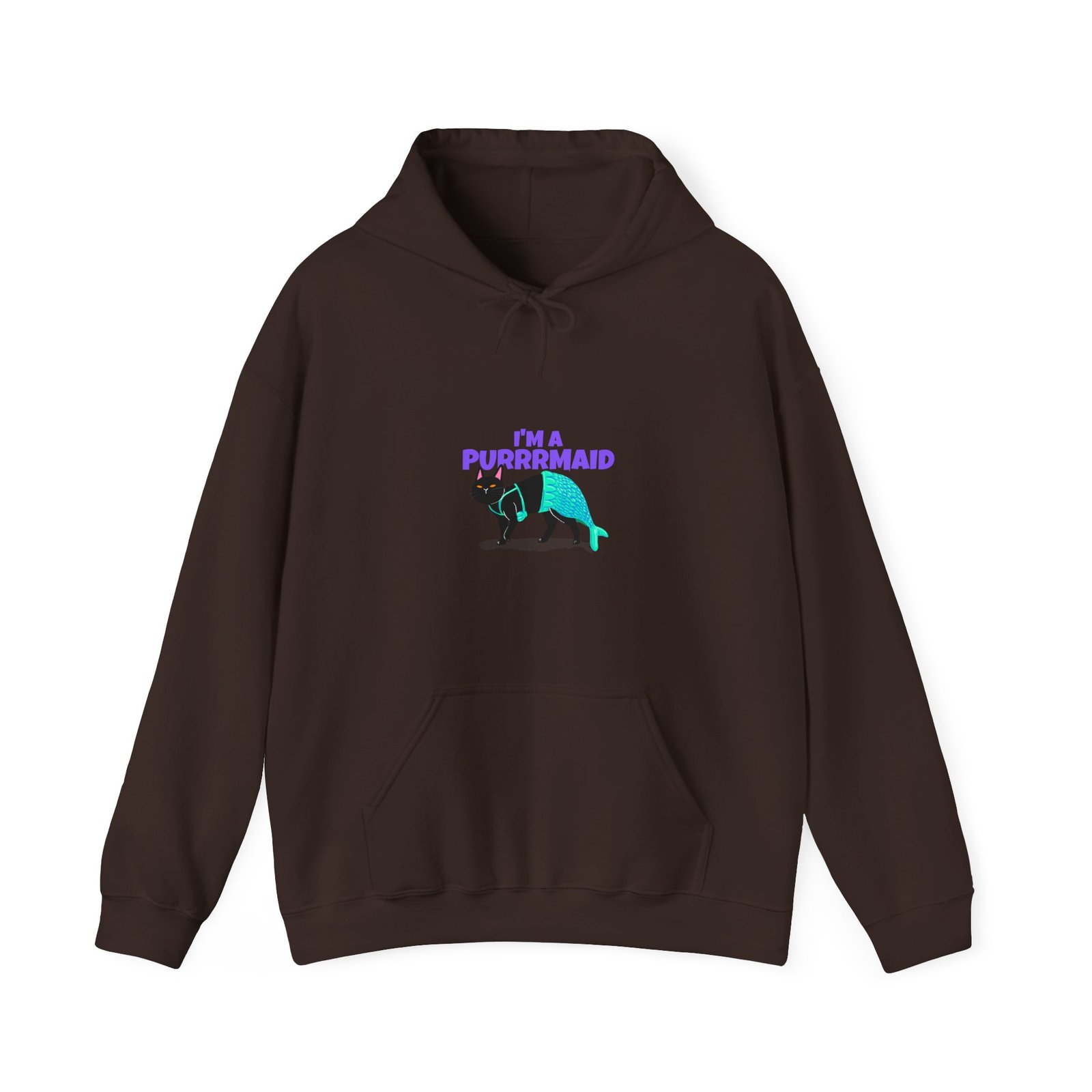 Funny Im A Purrmaid Cat Cartoon Mermaid Design - Hoodie - Image 5