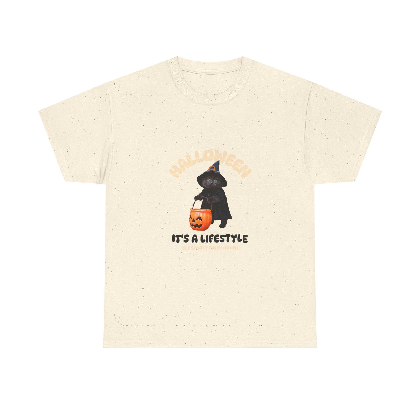 Halloween Lifestyle Cat with Spooky Elements Design - T-shirt - Image 5