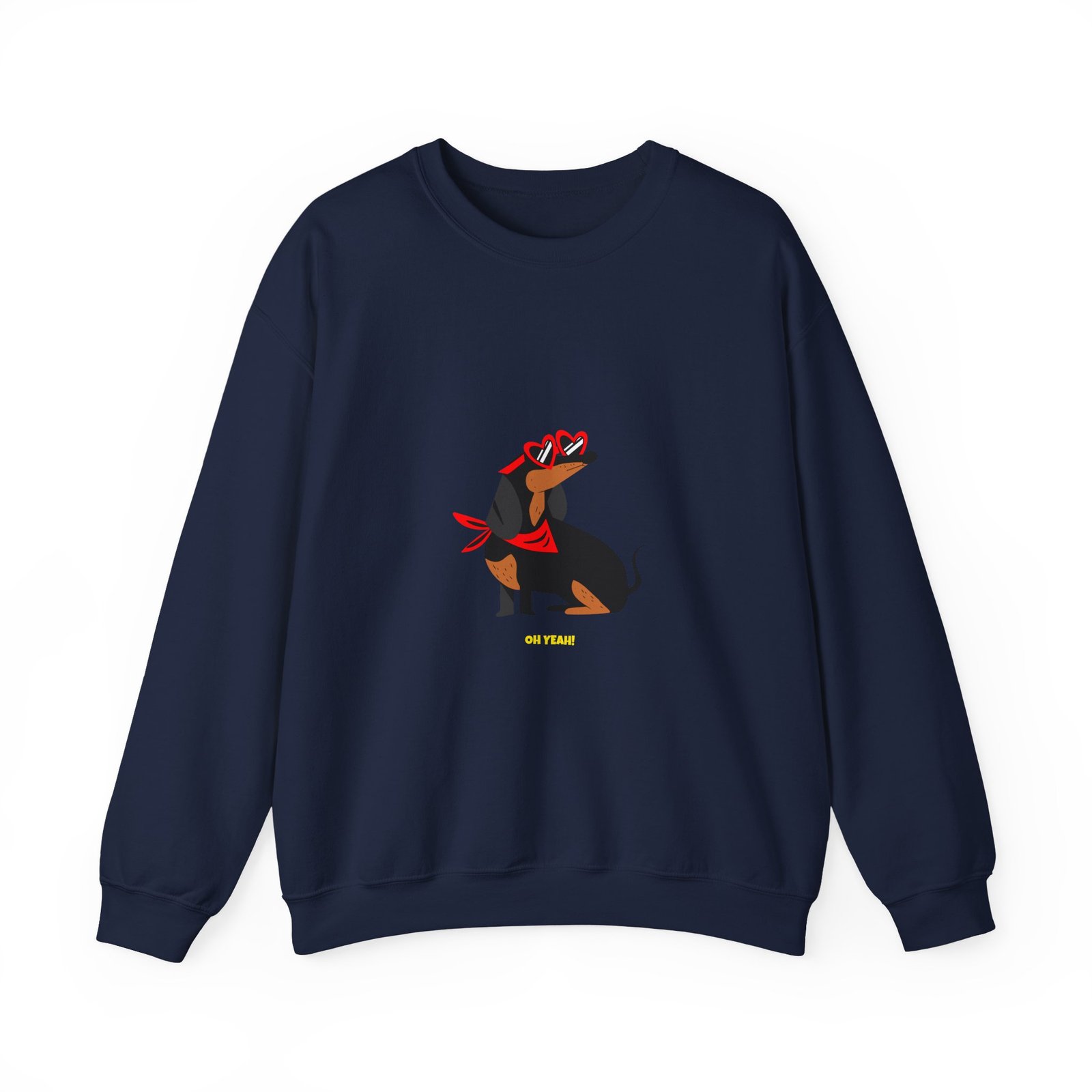 Oh Yeah Cool Dachshund Fun Retro Cartoon Design - Sweatshirt - Image 9