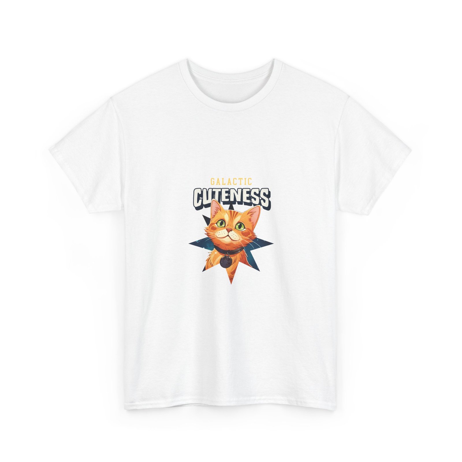 Galactic Cuteness Space Cat Floating in Colorful Cosmos - T-shirt - Image 3