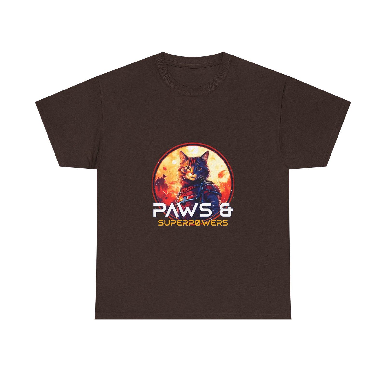 Paws and Superpowers Cute Animal Hero Design - T-shirt