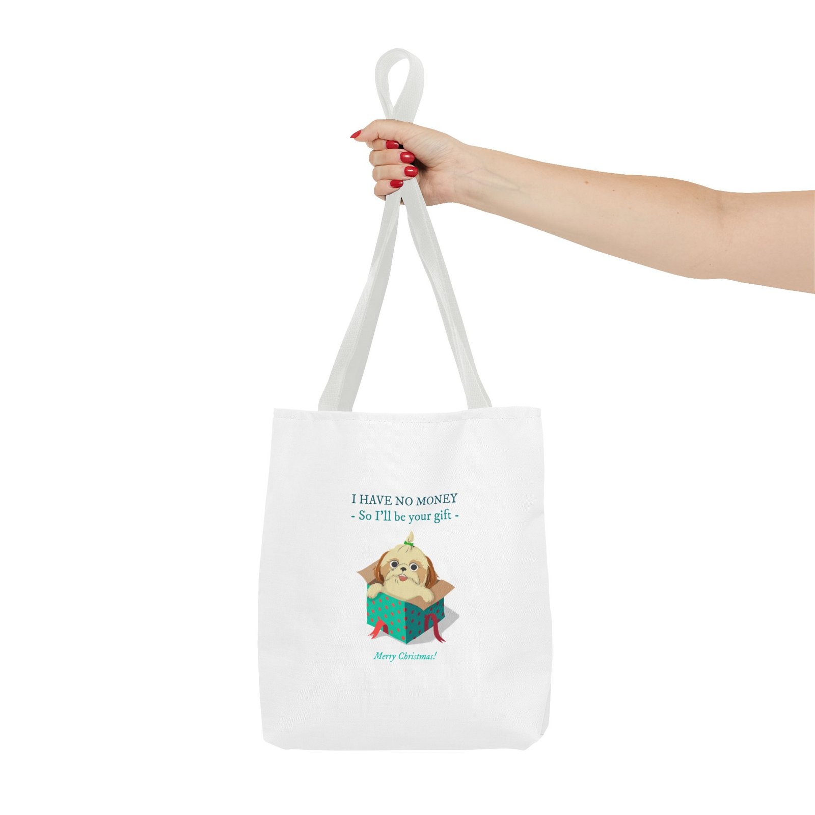 Funny No Money Gift Dog Cartoon Illustration - Tote Bag - Image 4