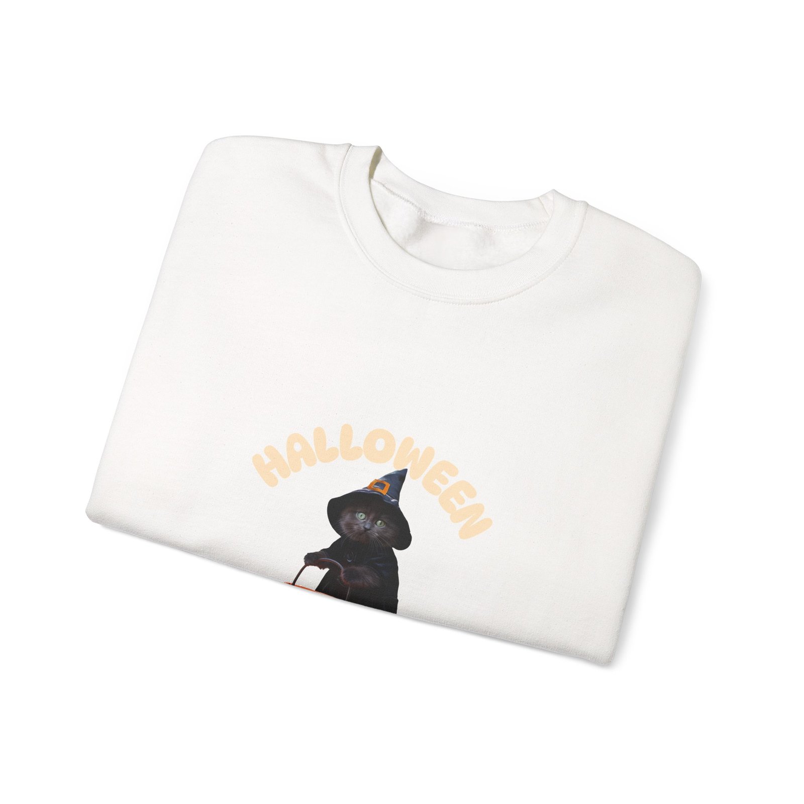 Halloween Lifestyle Cat with Spooky Elements Design - Sweatshirt - Image 3