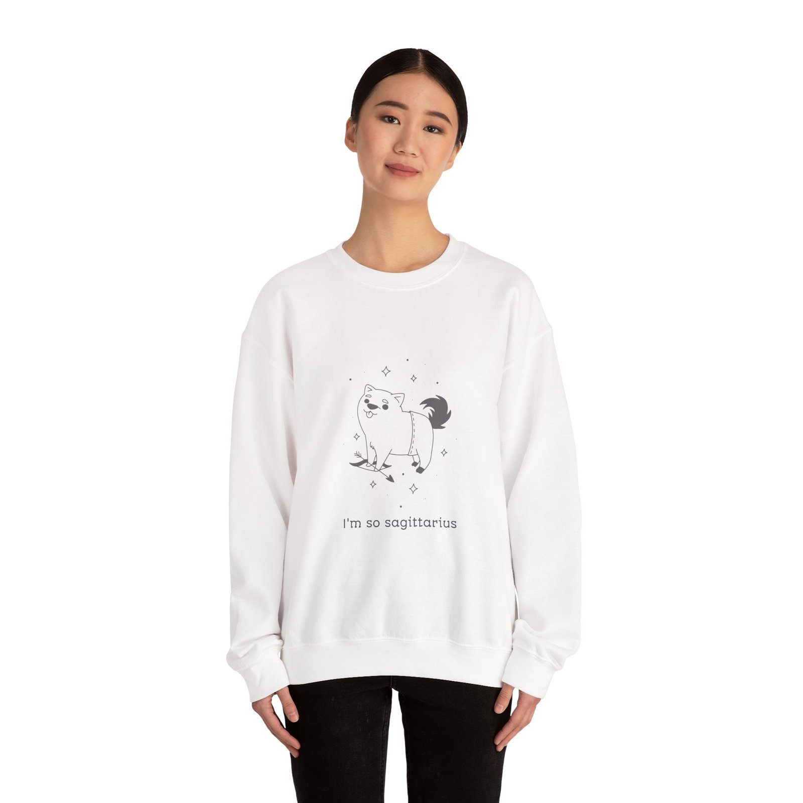 I'm So Sagittarius Cute Dog Horoscope Astrology Design - Sweatshirt - Image 4