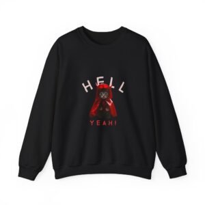 Hell Yeah! Devilish Cat Graphic with Bold Attitude - Sweatshirt