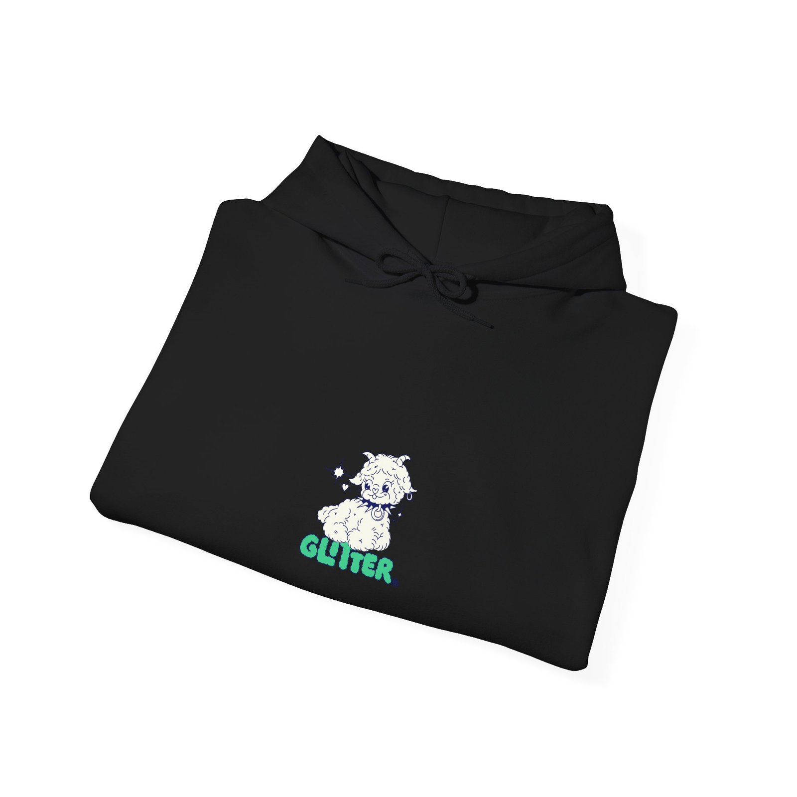 Glitter Sparkly Dog Silhouette with Shimmering Details - Hoodie - Image 4