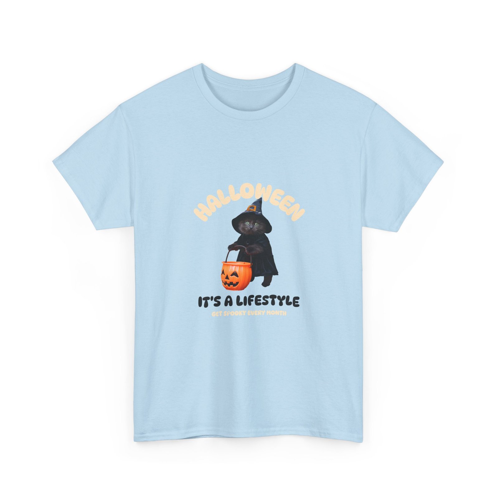 Halloween Lifestyle Cat with Spooky Elements Design - T-shirt - Image 11