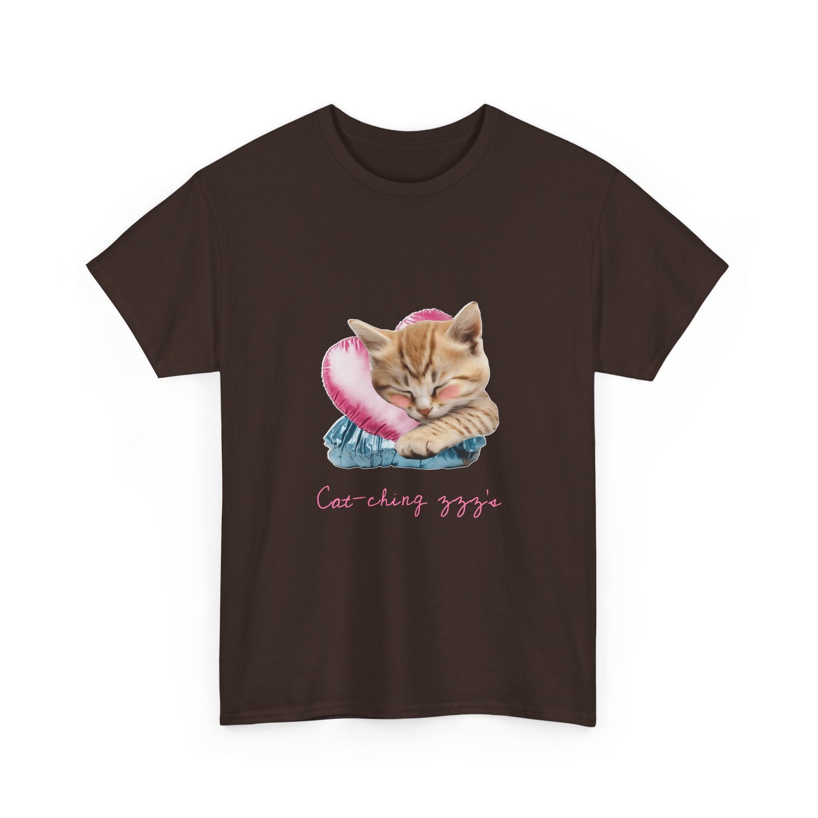 Sleeping Ginger Cat Cozy and Adorable Illustration - T-shirt - Image 3