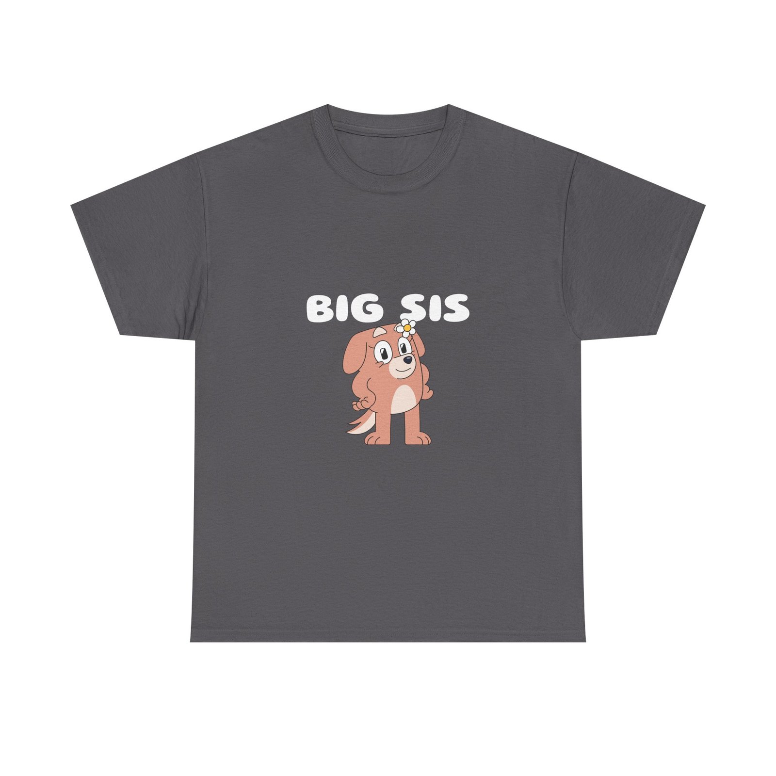 Big Sis Puppy Cute Sibling Dog Illustration Graphic - T-shirt - Image 5
