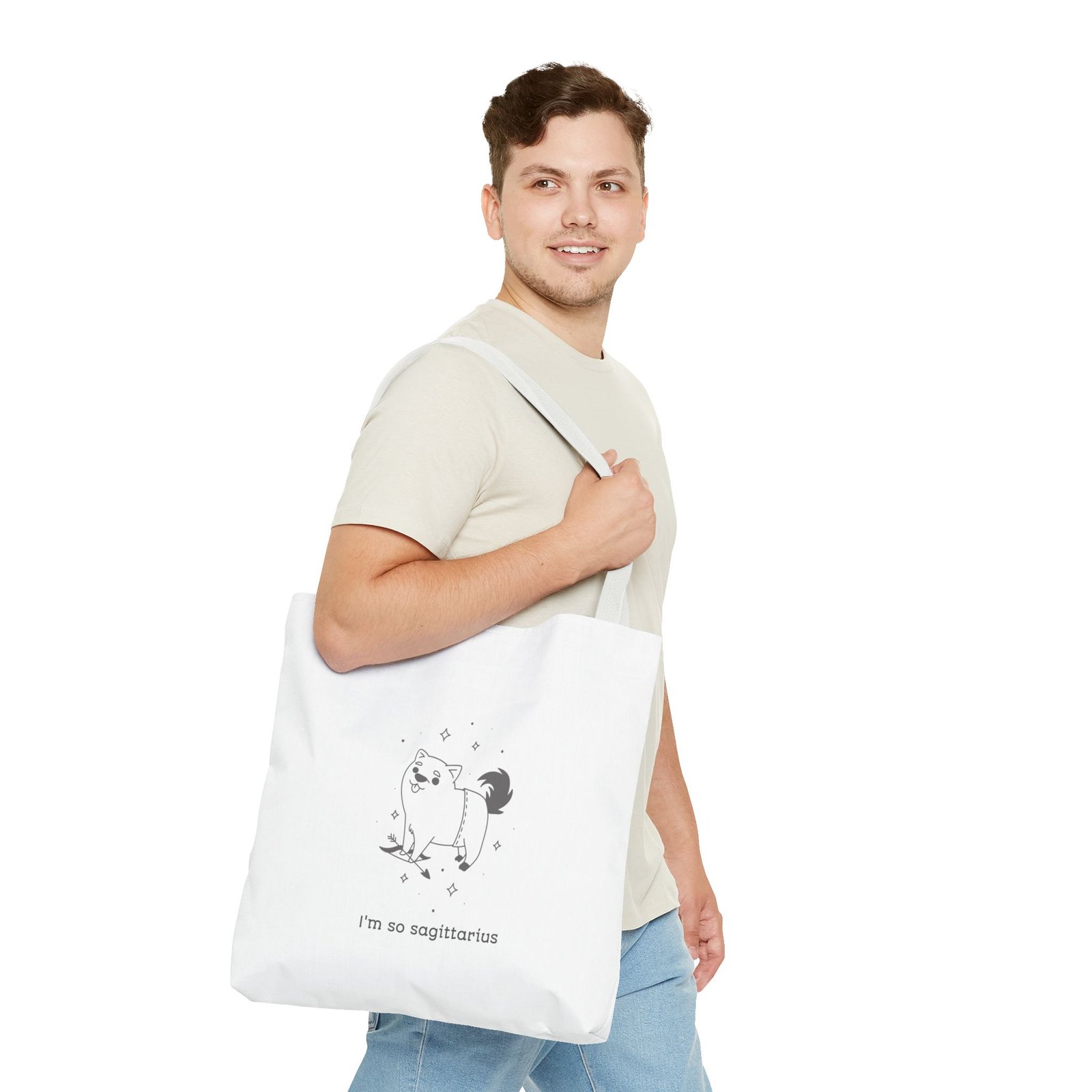 I'm So Sagittarius Cute Dog Horoscope Astrology Design - Tote Bag - Image 11