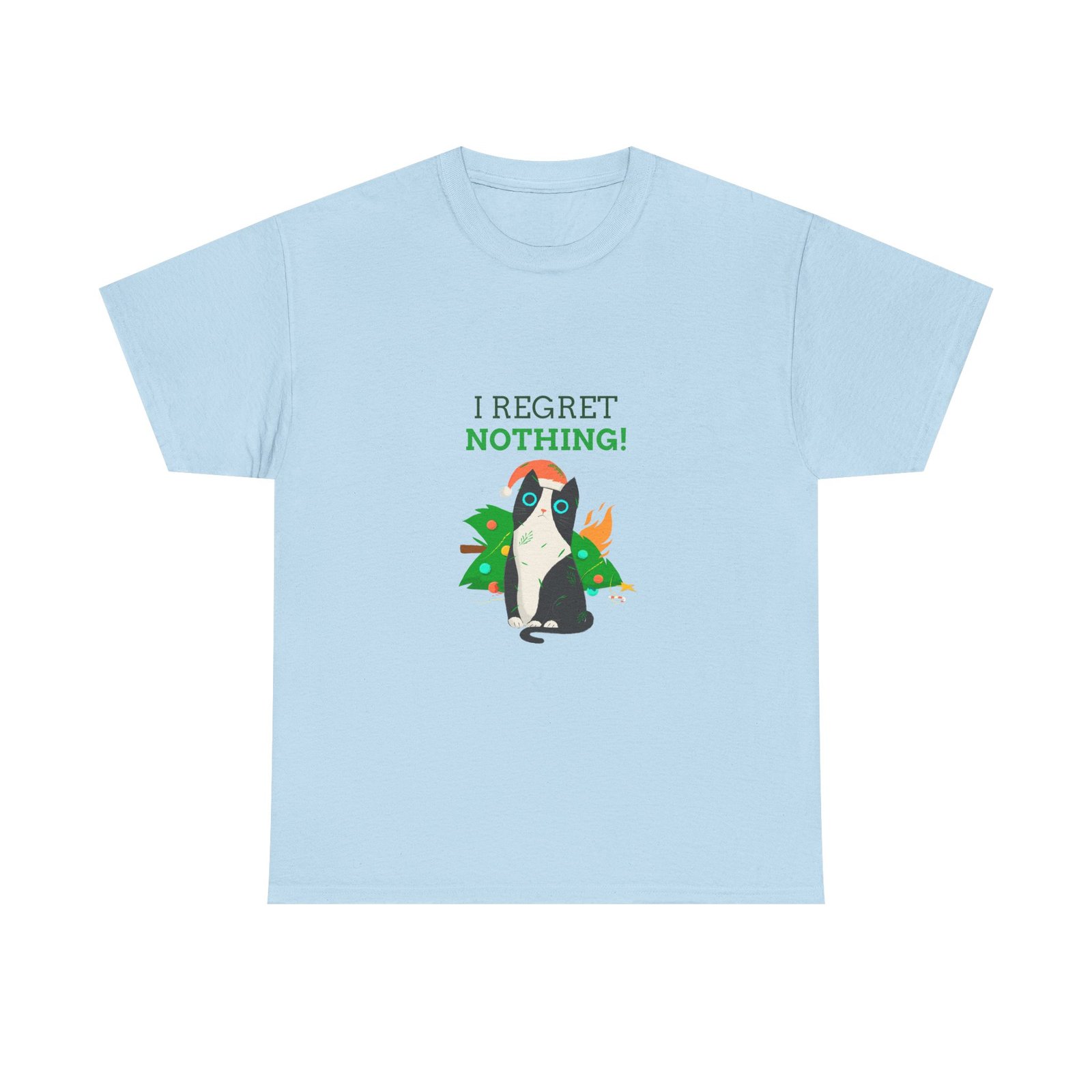 No Regrets Dog Graphic with Bold Typography and Playful Attitude - T-shirt - Image 9