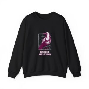 With Dark Comes Strength Bird Illustration in Bold Contrast - Sweatshirt
