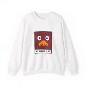 Playful Chicken with Number Up Graphic Illustration - Sweatshirt