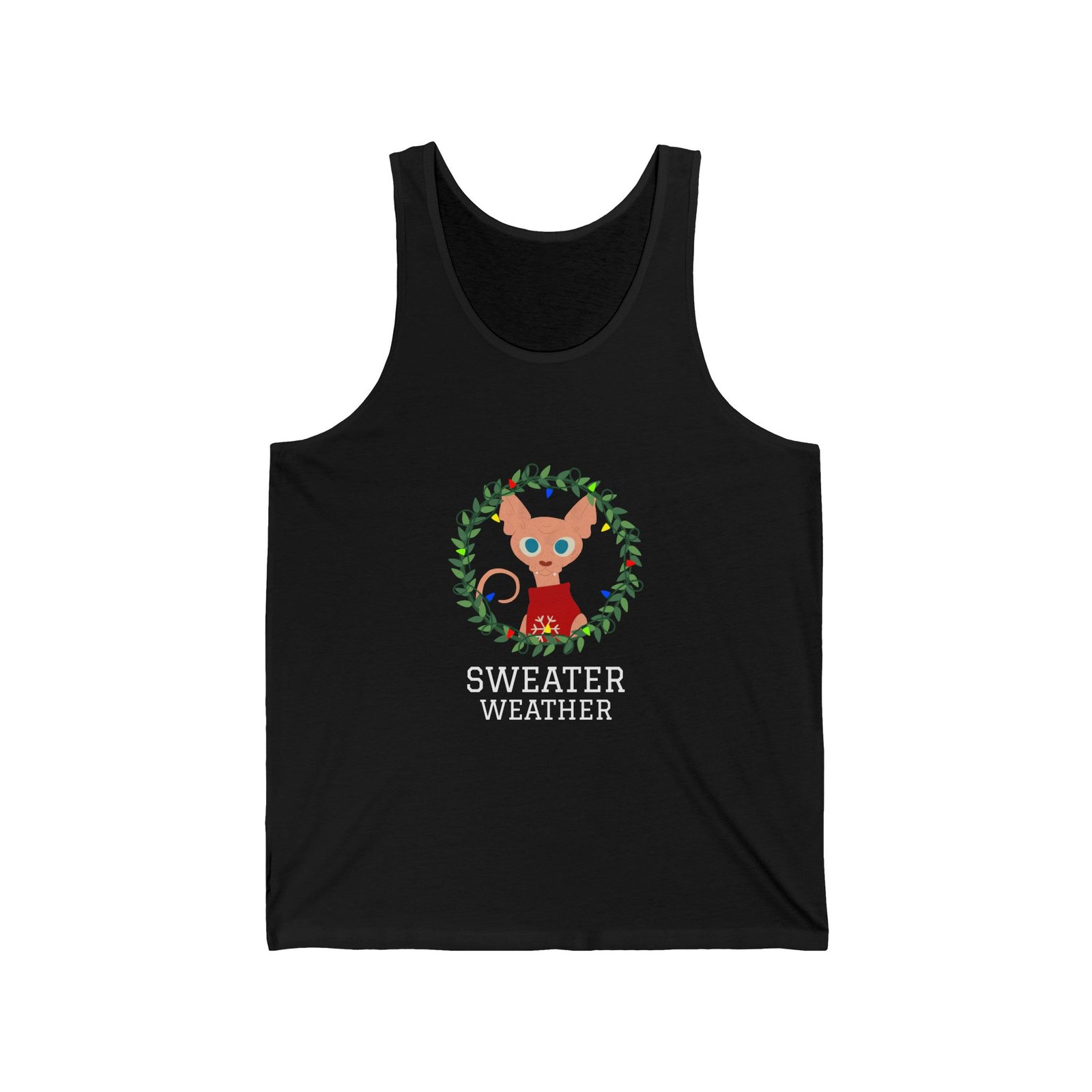 Cozy Autumn Sweater Weather Typography Design - Tank Top