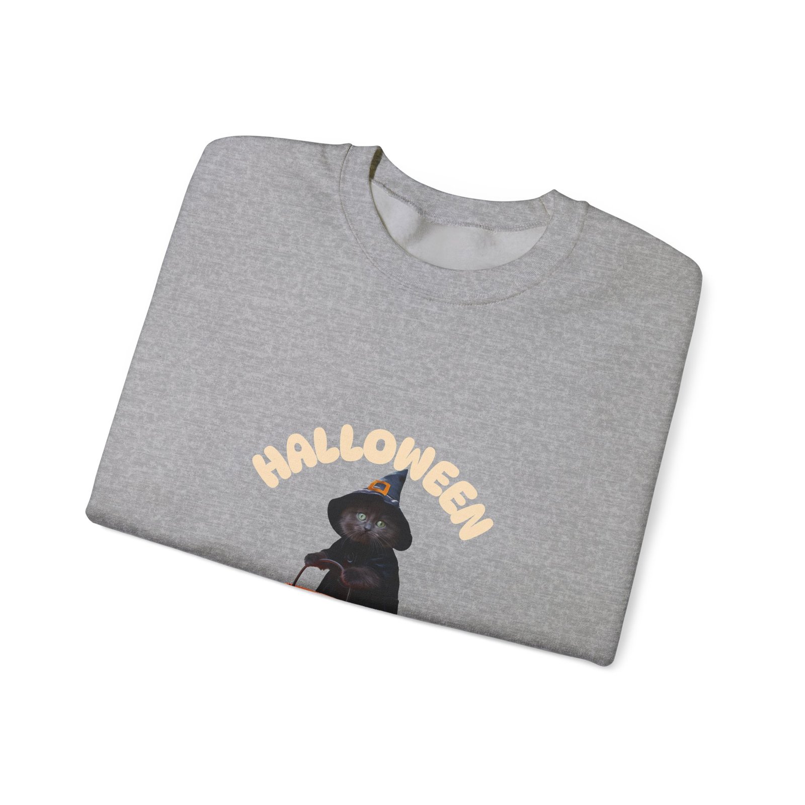 Halloween Lifestyle Cat with Spooky Elements Design - Sweatshirt - Image 11