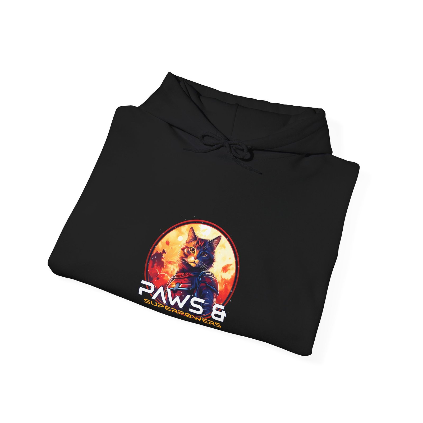 Paws and Superpowers Cute Animal Hero Design - Hoodie - Image 4