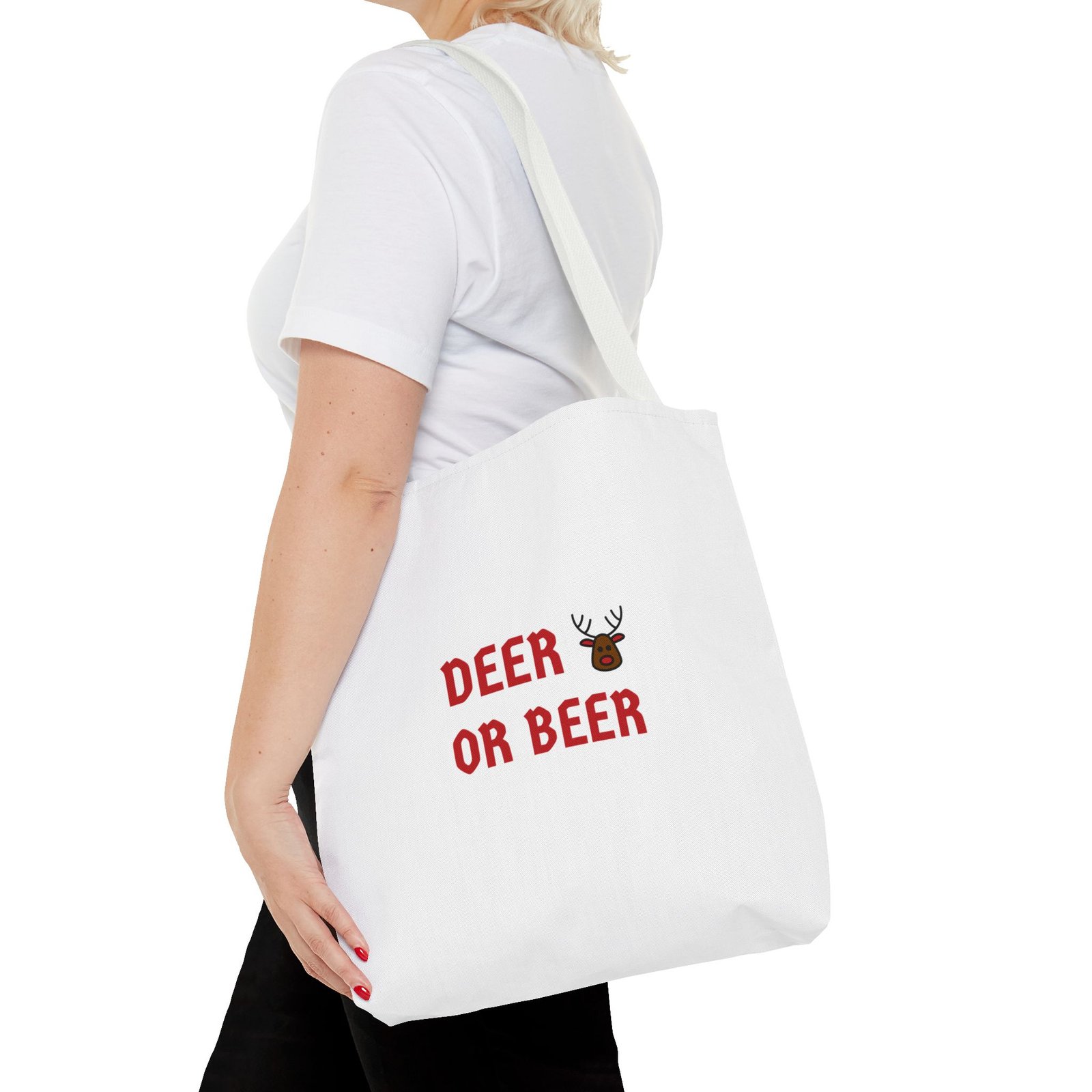 Humorous Deer or Beer Pun with Deer Illustration - Tote Bag - Image 8