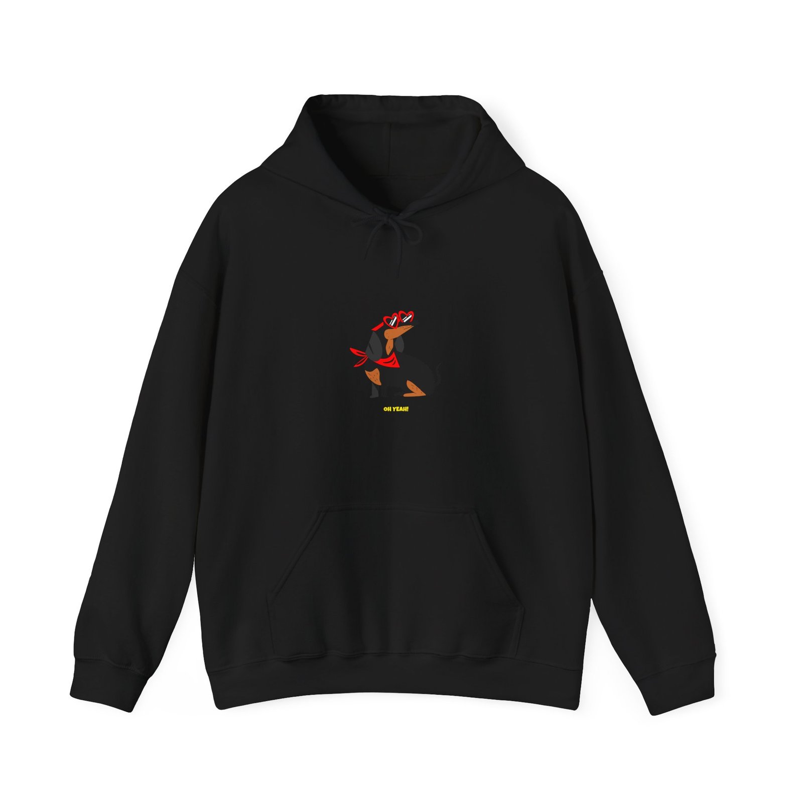 Oh Yeah Cool Dachshund Fun Retro Cartoon Design - Hoodie