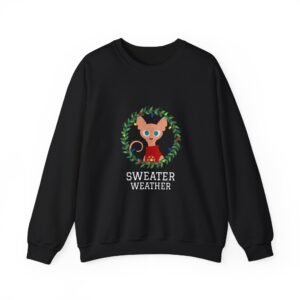 Cozy Autumn Sweater Weather Typography Design - Sweatshirt
