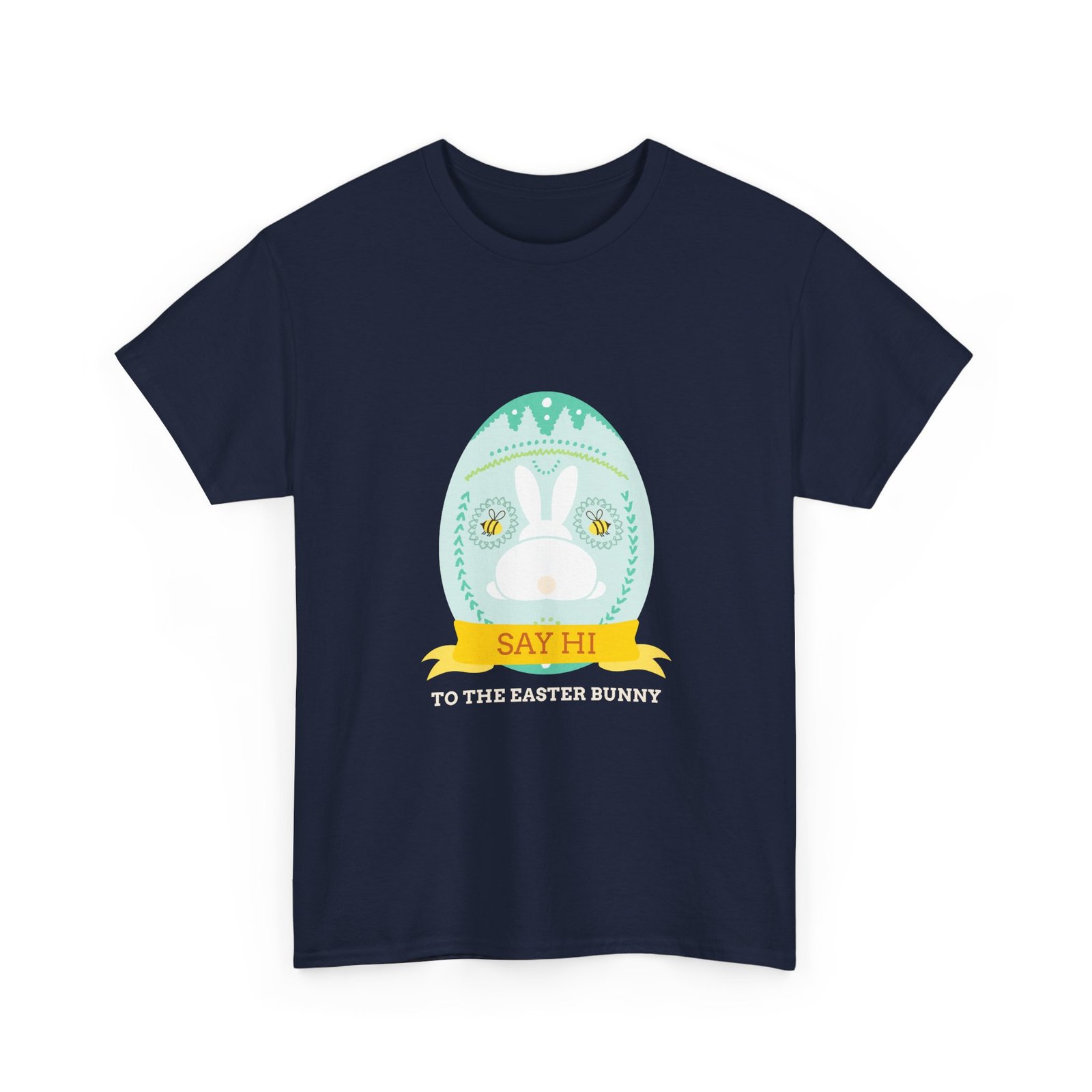 Say Hi to the Easter Bunny Cute Cartoon Design - T-shirt - Image 11