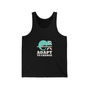 Adapt To Change Minimalist Chameleon Illustration - Tank Top