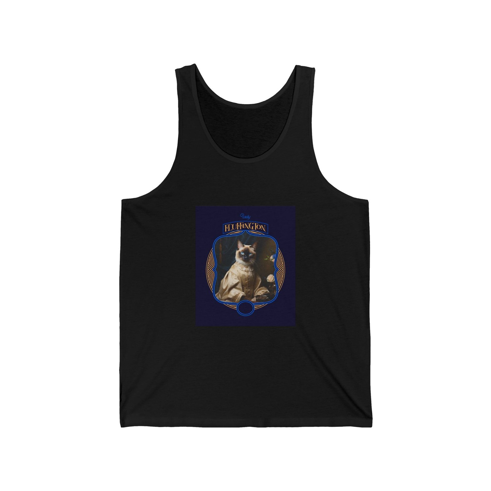 Lady Fluffington Cat Whimsical Cartoon Character - Tank Top
