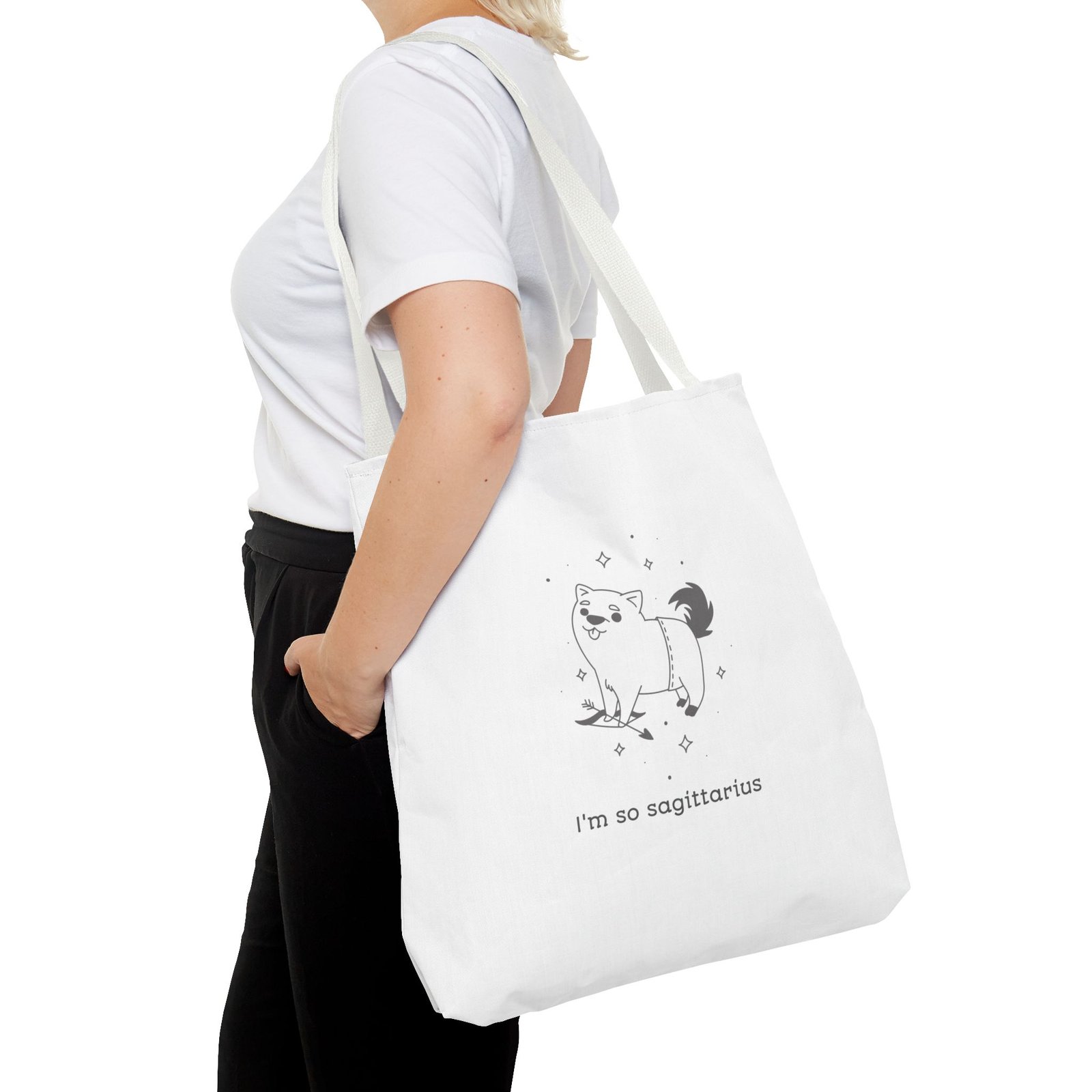 I'm So Sagittarius Cute Dog Horoscope Astrology Design - Tote Bag - Image 12