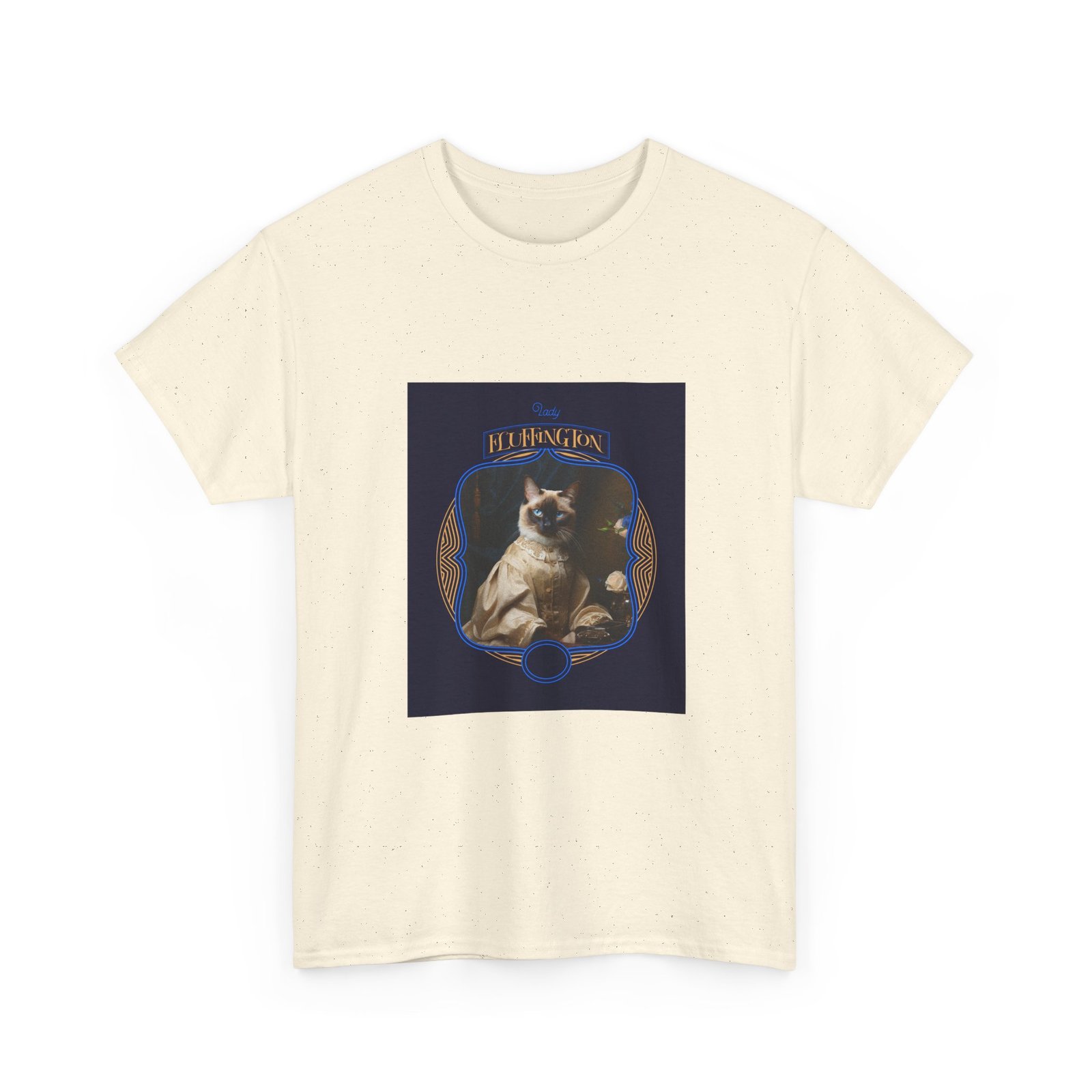Lady Fluffington Cat Humorous Vintage Style Illustration - T-shirt - Image 7