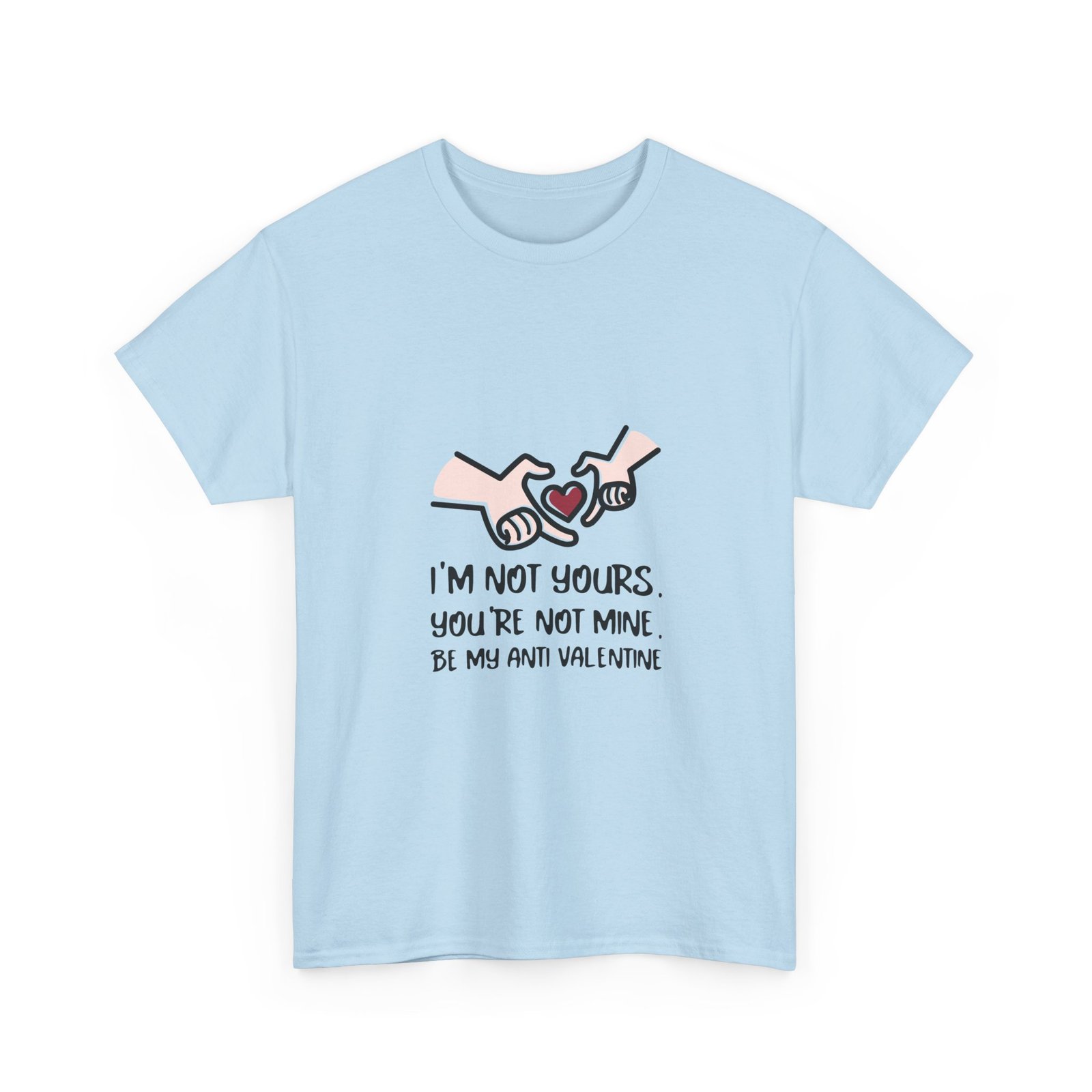 Edgy Anti Valentine Design with Bold Hands and Rebellious Text - T-shirt - Image 11