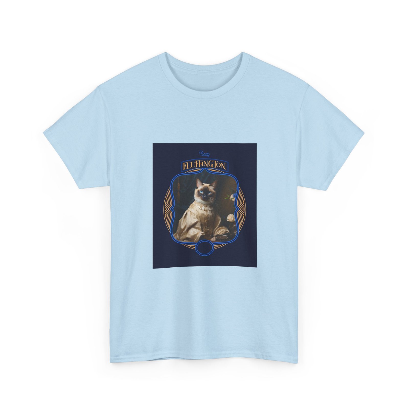 Lady Fluffington Cat Humorous Vintage Style Illustration - T-shirt - Image 11